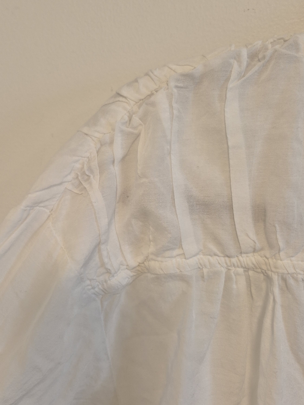 Lightweight White Women's Button Henley Blouse - Picture 9 of 16